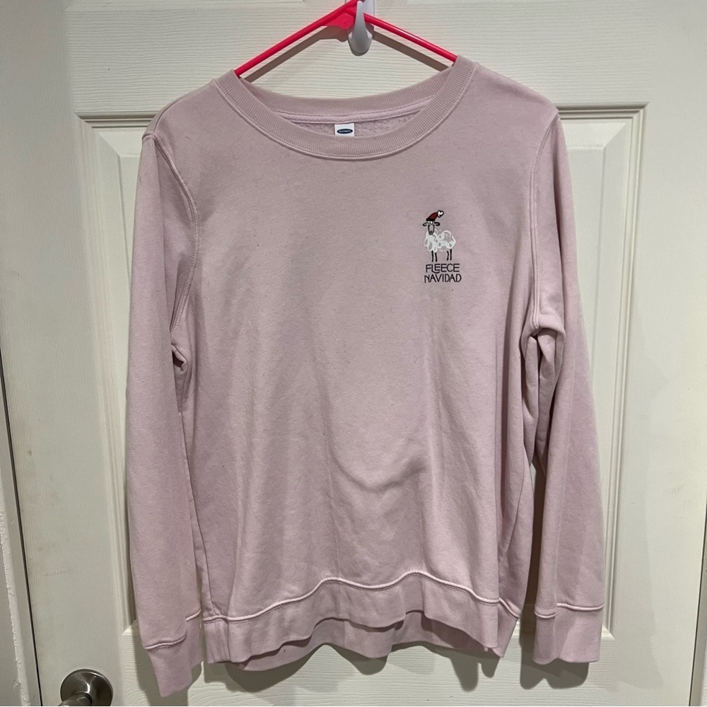 Old Navy Fleece Navidad Holiday Christmas Crewneck Sweatshirt